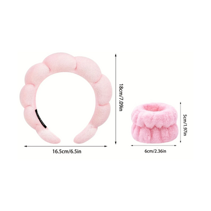 Lux Cove Luxury Cloud Headband & Wristband Set
